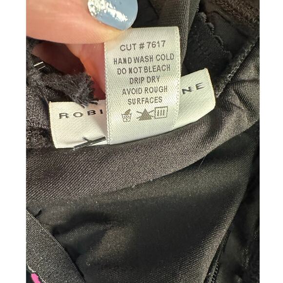 Robin Piccone Carly Lace Halter Bikini Top in Black Size XS - Picture 4 of 14